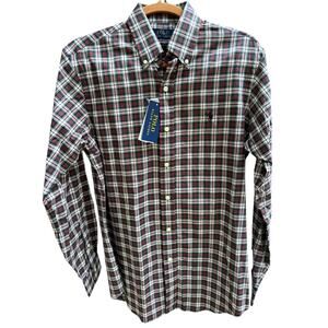 Polo Ralph Lauren Classic Fit Tartan Plaid Dress Shirt | Mens S, NEW 100% Cotton